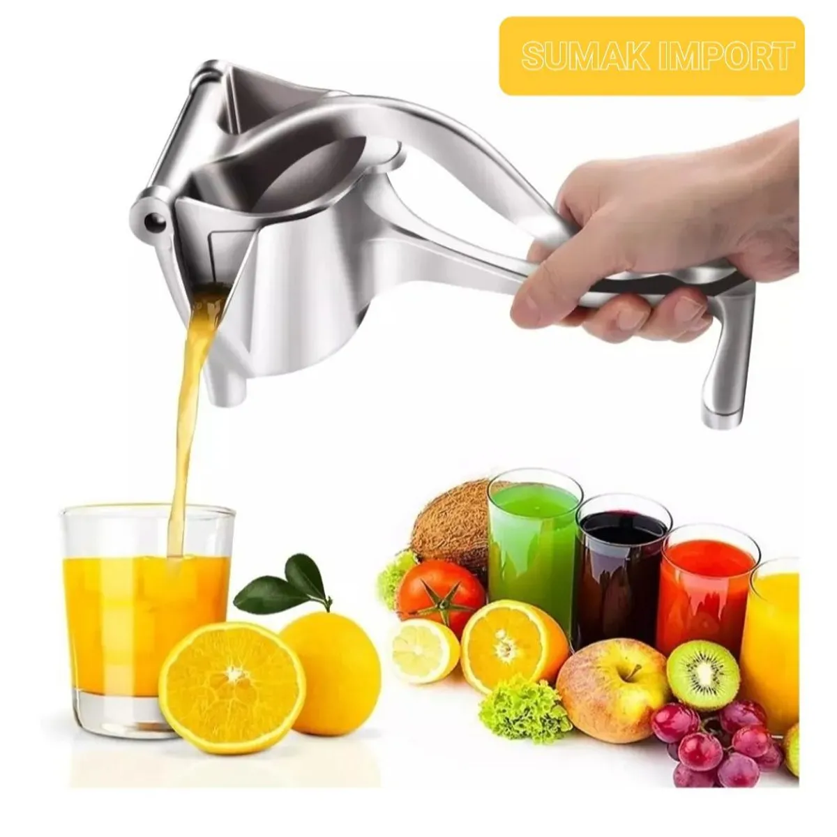 Exprimidor Manual de Frutas Multifuncional | Prensa de Palanca de Alta Resistencia